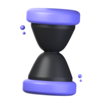 hourglass 3d icon illustration object. user interface 3d rendering png