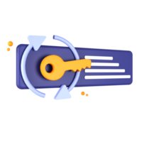key icon with a key and a lock on a button png