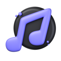 music player 3d icon illustration object. user interface 3d rendering png