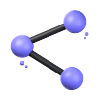 partager 3d icône illustration objet. utilisateur interface 3d le rendu png