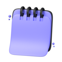 notebook 3d icon illustration object. user interface 3d rendering png