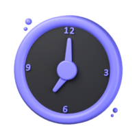 Uhr 3d Symbol Illustration Objekt. Benutzer Schnittstelle 3d Rendern png