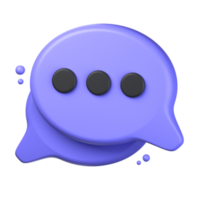 chatting 3d icon illustration object. user interface 3d rendering png