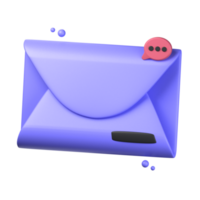 Mail 3d Symbol Illustration Objekt. Benutzer Schnittstelle 3d Rendern png