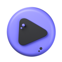 play button 3d icon illustration object. user interface 3d rendering png