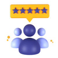 a group of people with five stars on a transparent background png