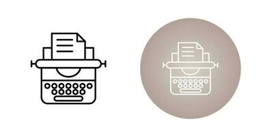 Typewriter Vector Icon