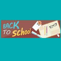 Back to School Banner Vector Template