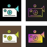 icono de vector de marketing de video