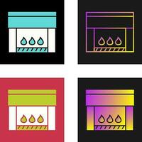 Electric Fireplace Vector Icon