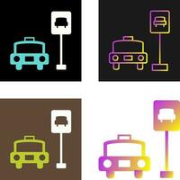 Taxi Stand Vector Icon