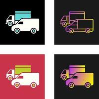 Parked Trucks Vector Icon