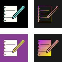 Notebook and Pen Vector Icon