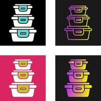 Plastic Food Container Vector Icon