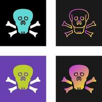 icono de vector de calavera pirata