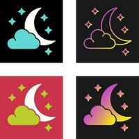 Starry Night Vector Icon