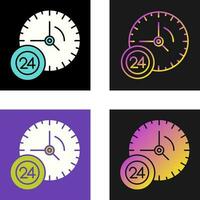 24 Hour Service Vector Icon