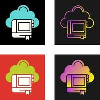 Cloud Library Vector Icon