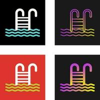 Water Stairs Vector Icon