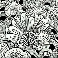 ArtDeco Fower Coloring Page photo