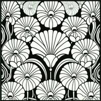 ArtDeco Fower Coloring Page photo