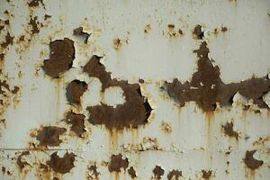 Rust on metal. Steel is rusted. Damaged surface. photo