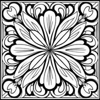 ArtDeco Fower Coloring Page photo