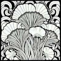 ArtDeco Fower Coloring Page photo