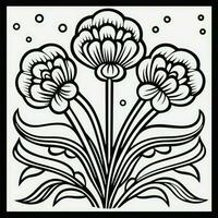 ArtDeco Fower Coloring Page photo