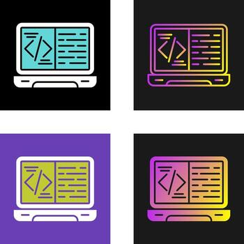 icono de vector de codificación