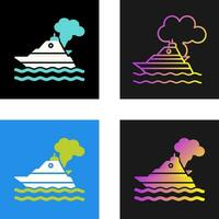 Ship Pollution Vector Icon