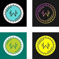 Won Currency Vector Icon