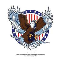 bald Eagle Flying in Hand Drawn Style vector illustration design