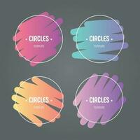 Abstract round banner set vector