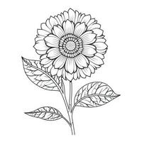 Boho Flowers Coloring Pages photo