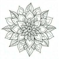 Boho Flowers Coloring Pages photo