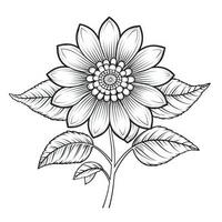 Boho Flowers Coloring Pages photo