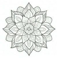 Boho Flowers Coloring Pages photo