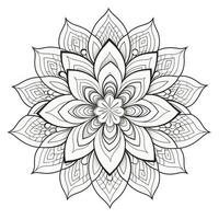 Boho Flowers Coloring Pages photo