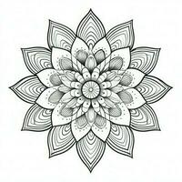 Boho Flowers Coloring Pages photo