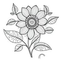 Boho Flowers Coloring Pages photo