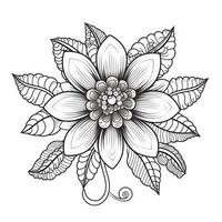 Boho Flowers Coloring Pages photo