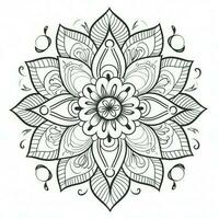 Boho Flowers Coloring Pages photo