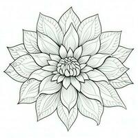 Boho Flowers Coloring Pages photo