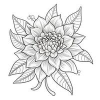 Boho Flowers Coloring Pages photo