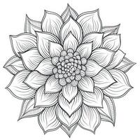 Boho Flowers Coloring Pages photo