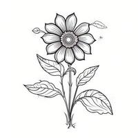 Boho Flowers Coloring Pages photo