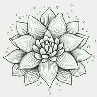 Boho Flowers Coloring Pages photo