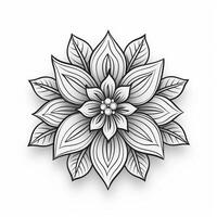 Boho Flowers Coloring Pages photo