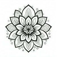 Boho Flowers Coloring Pages photo